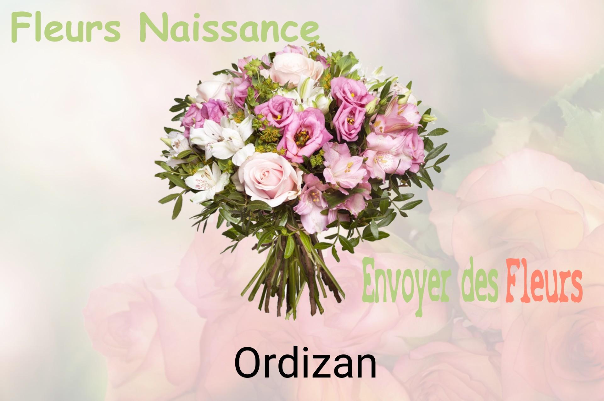 Bouquet de fleurs de naissance livré à Ordizan
